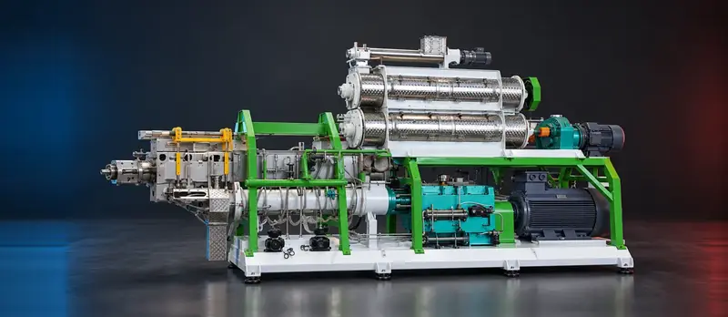 Food processing machinery (extruders, mixers, fillers)